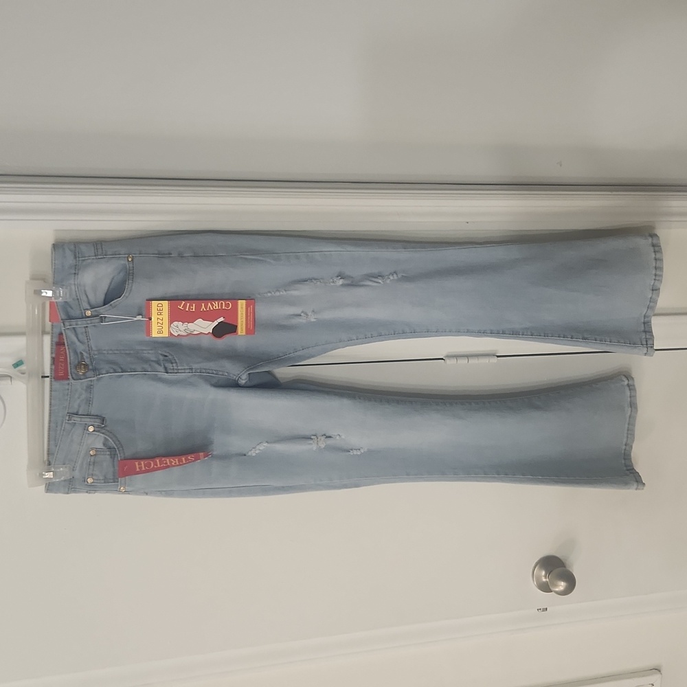 Distressed Flare Leg Jeans